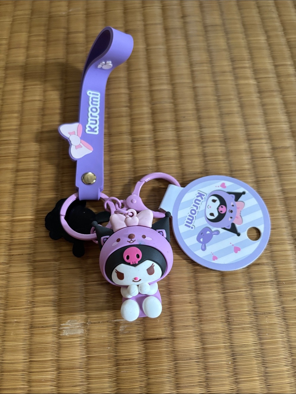 Kuromi Sanrio Purple Silicone Keychain Strap for Kids